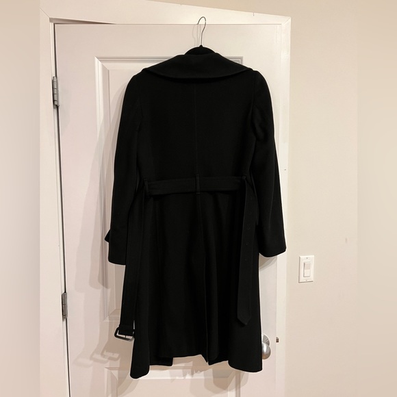 Burberry Black Wool Belted Mid-Length Coat - Picture 8 of 16